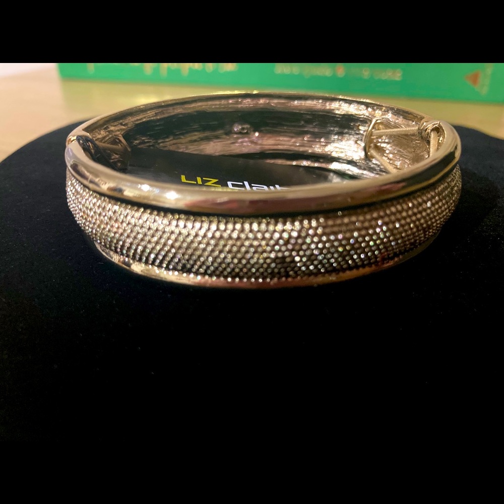 Liz Claiborne Gold Hinged Bangle Bracelet